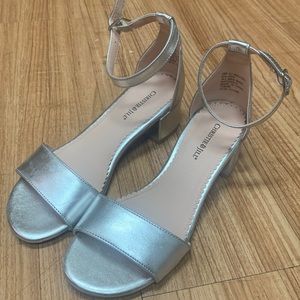 Little Girls Silver Heels